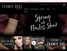 Tablet Screenshot of frankierosecosmetics.com